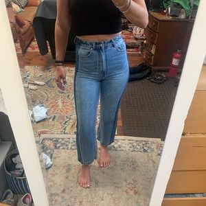 Glassons high waisted cropped wide leg jeans